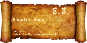 Bandler Bese névjegykártya